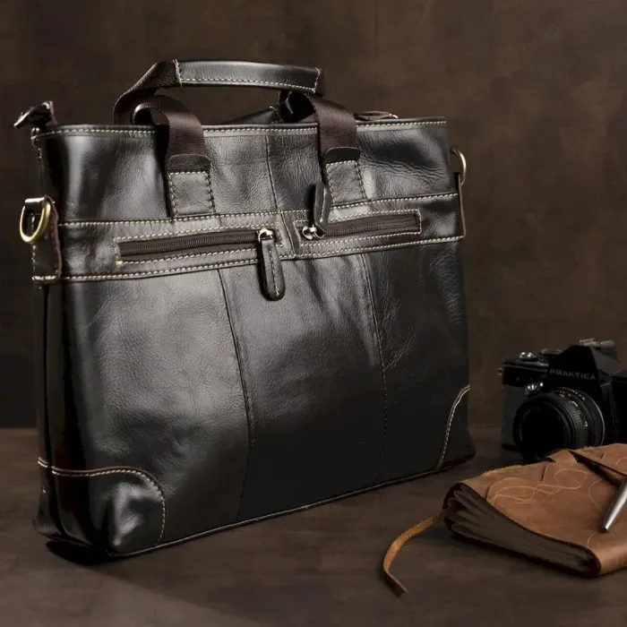 Сумка під ноутбук з гладкої шкіри Vintage 14890