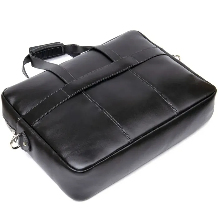 Сумка-портфель із натуральної шкіри GRANDE PELLE 11442 Чорний