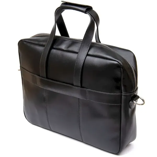 Сумка-портфель із натуральної шкіри GRANDE PELLE 11442 Чорний