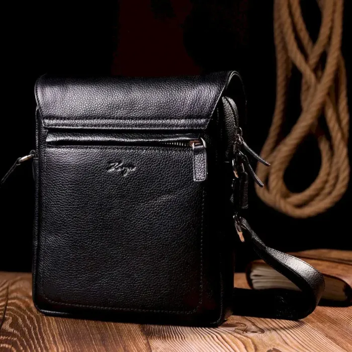 Сумка-портфель на плечо KARYA 20904 кожаная Черный