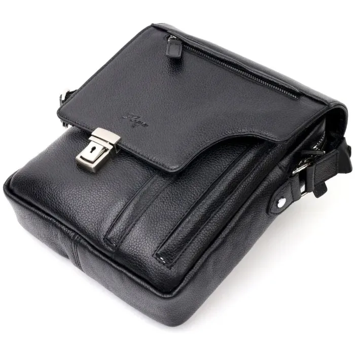 Сумка-портфель на плечо KARYA 20904 кожаная Черный