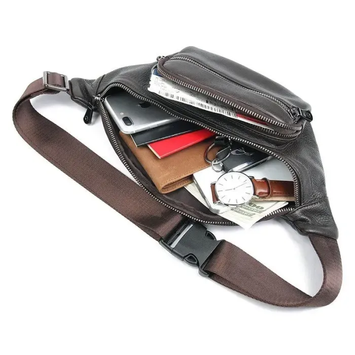 Сумка поясна шкіряна Vintage 14971