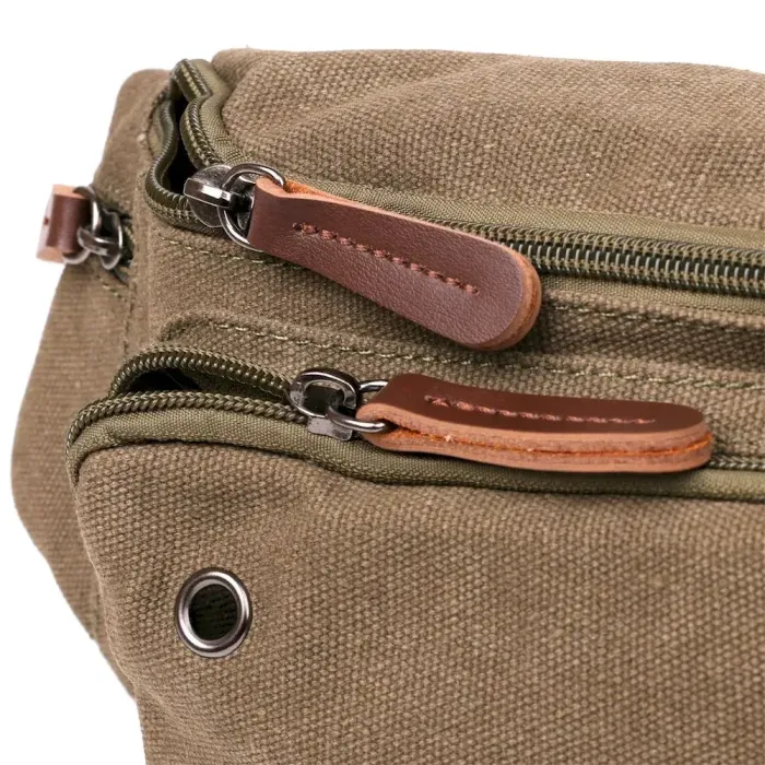 Сумка поясна текстильна Vintage 20174 Оливкова