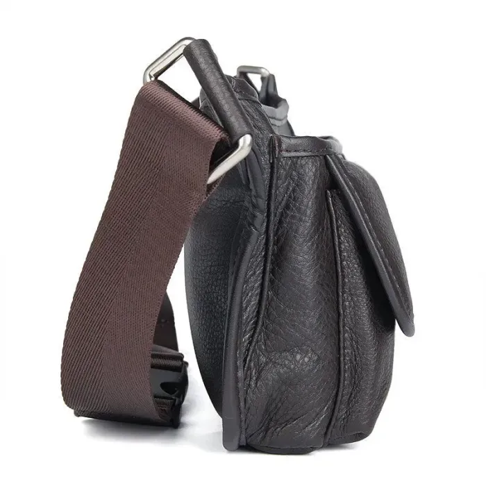 Сумка поясна зерниста шкіряна Vintage 14951