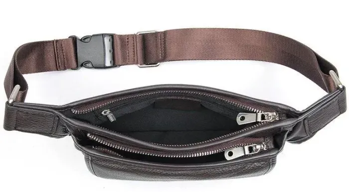 Сумка поясна зерниста шкіряна Vintage 14951