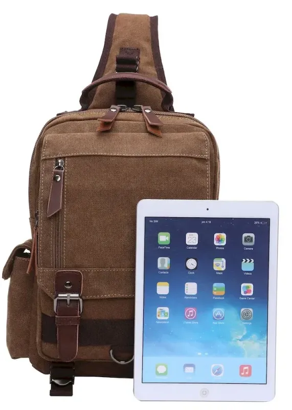 Сумка-рюкзак на одне плече Vintage 20142 Коричнева