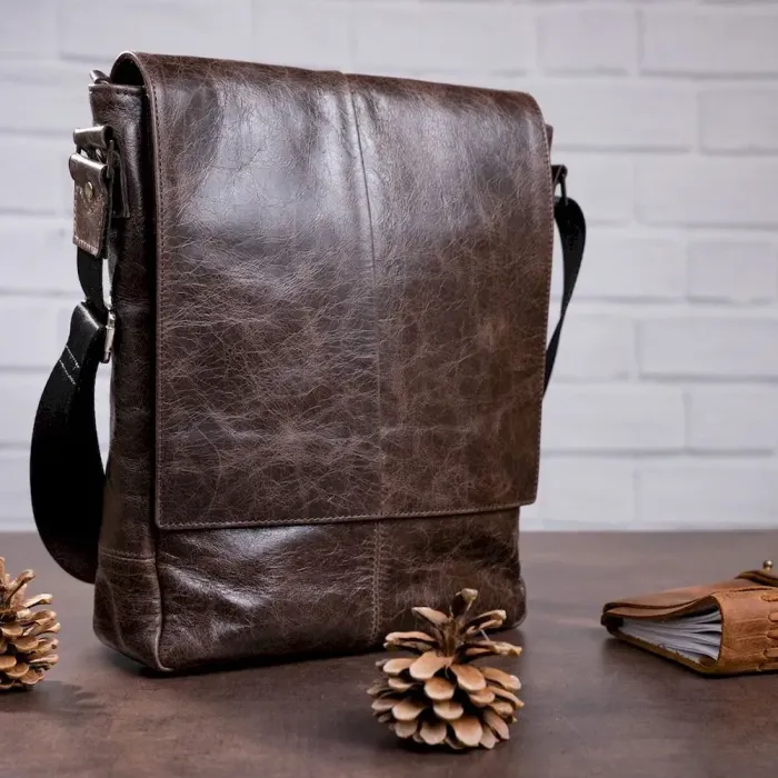 Сумка SHVIGEL 00796 шкіряна Коричнева