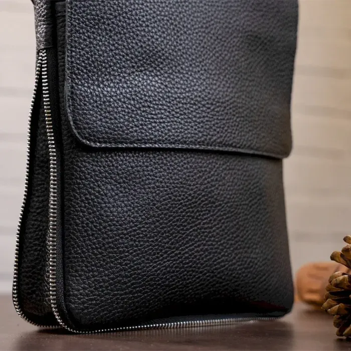 Сумка SHVIGEL 11016 із натуральної шкіри Чорна