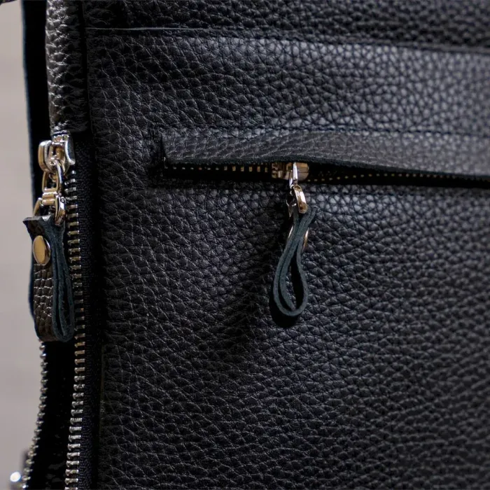 Сумка SHVIGEL 11016 із натуральної шкіри Чорна