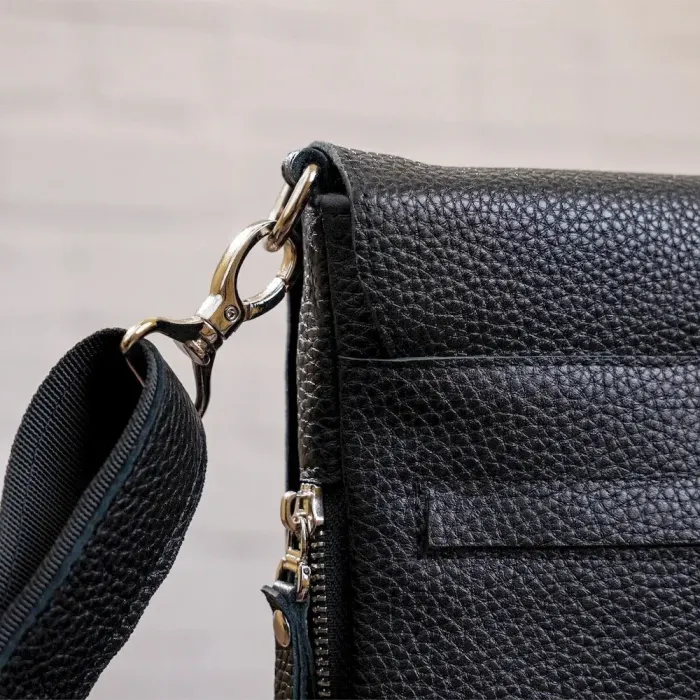 Сумка SHVIGEL 11016 із натуральної шкіри Чорна