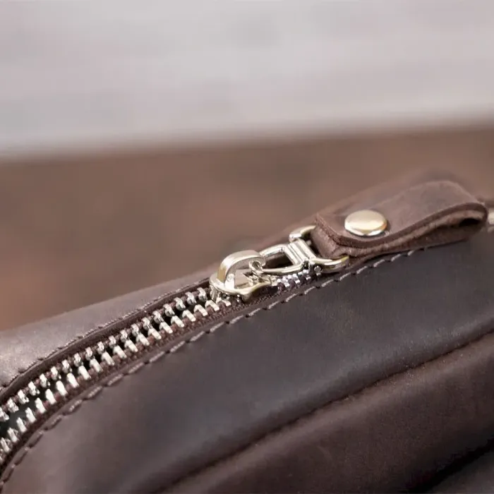 Сумка SHVIGEL 11077 из винтажной кожи Коричневая