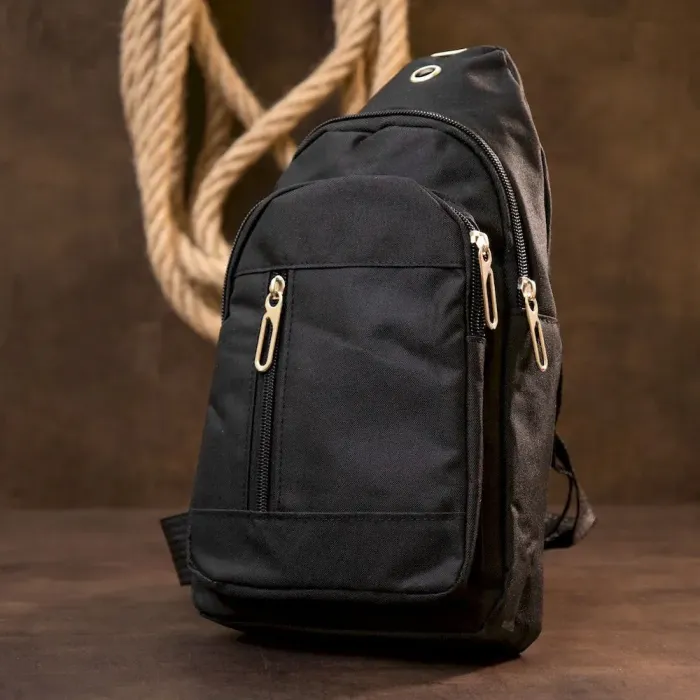 Сумка текстильна через плече Vintage 20508 Чорна