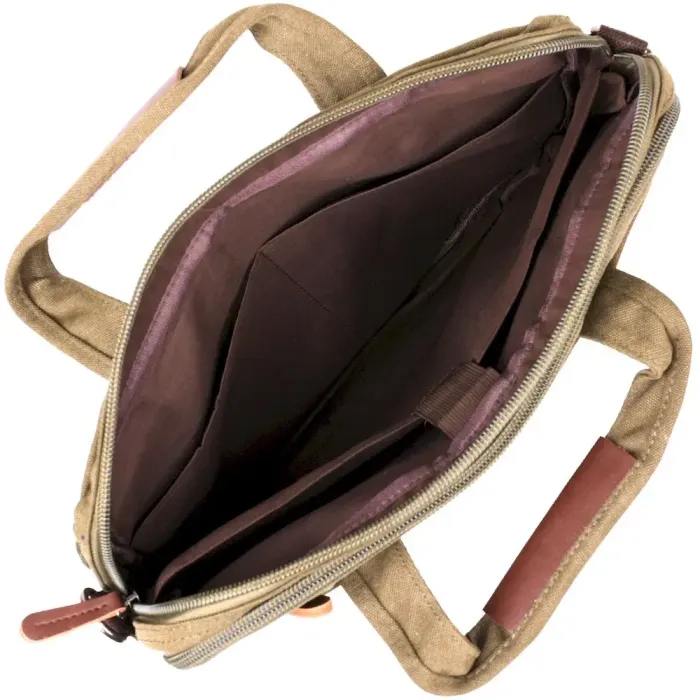 Сумка для ноутбука на два відділення Vintage 20180 Зелена