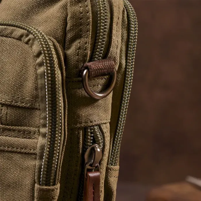 Сумка для ноутбука на два відділення Vintage 20180 Зелена