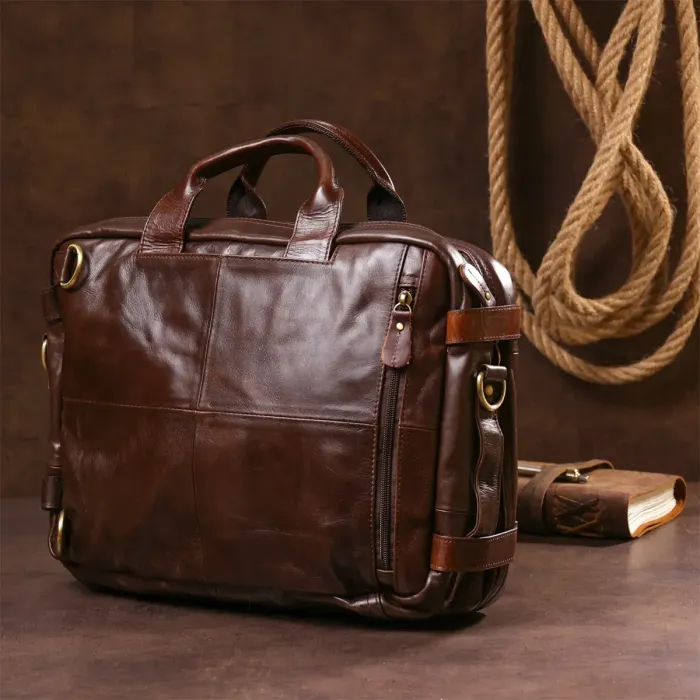 Сумка - трансформер шкіряна Vintage 14844