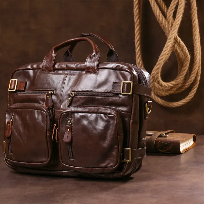 Сумка - трансформер шкіряна Vintage 14844