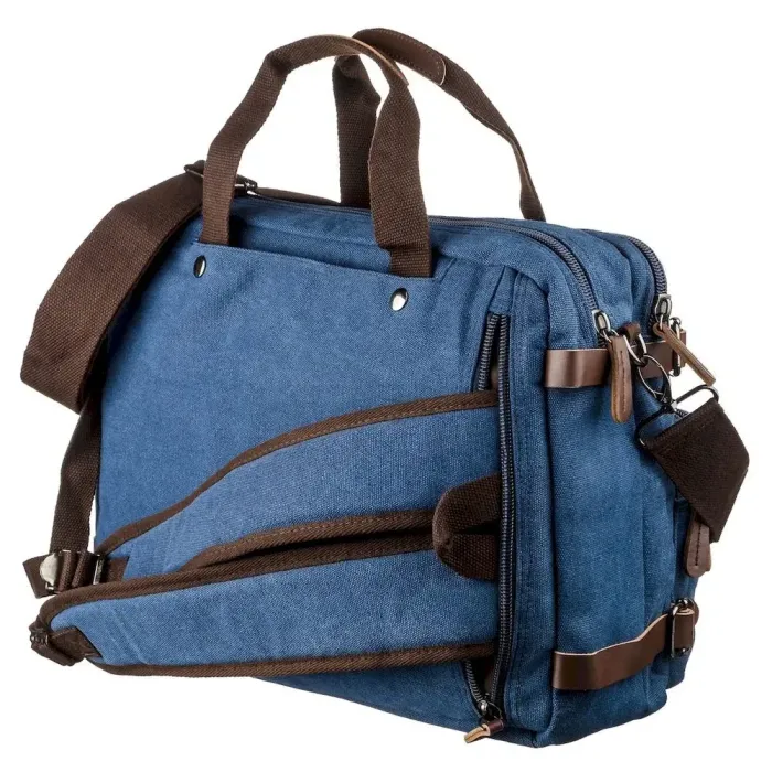 Сумка-трансформер текстильна велика Vintage 20153 Синя