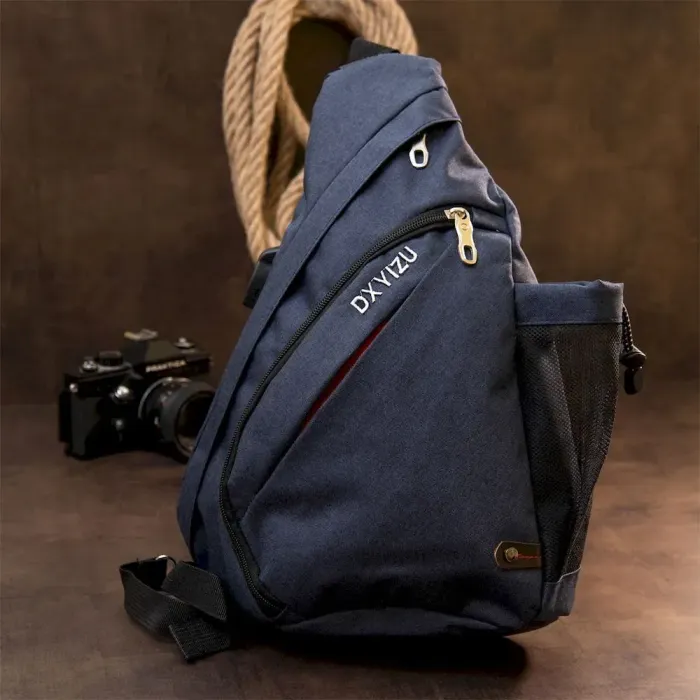 Сумка унисекс через плечо смарт текстильная Vintage 20551 Синяя