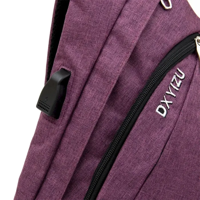 Сумка унисекс через плечо смарт текстильная Vintage 20552 Малиновая