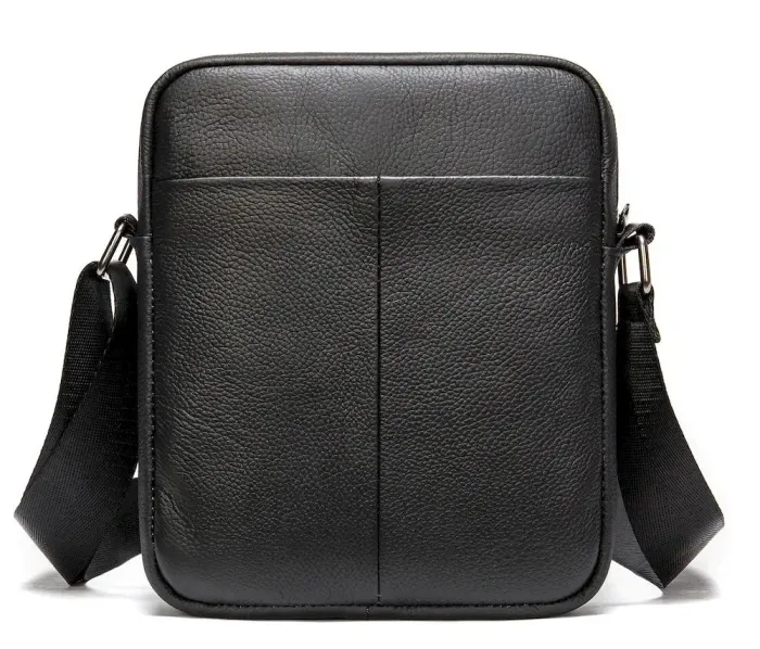 Сумка вертикальна шкіряна 14994 Vintage Чорна