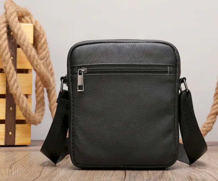 Сумка вертикальна шкіряна 14994 Vintage Чорна