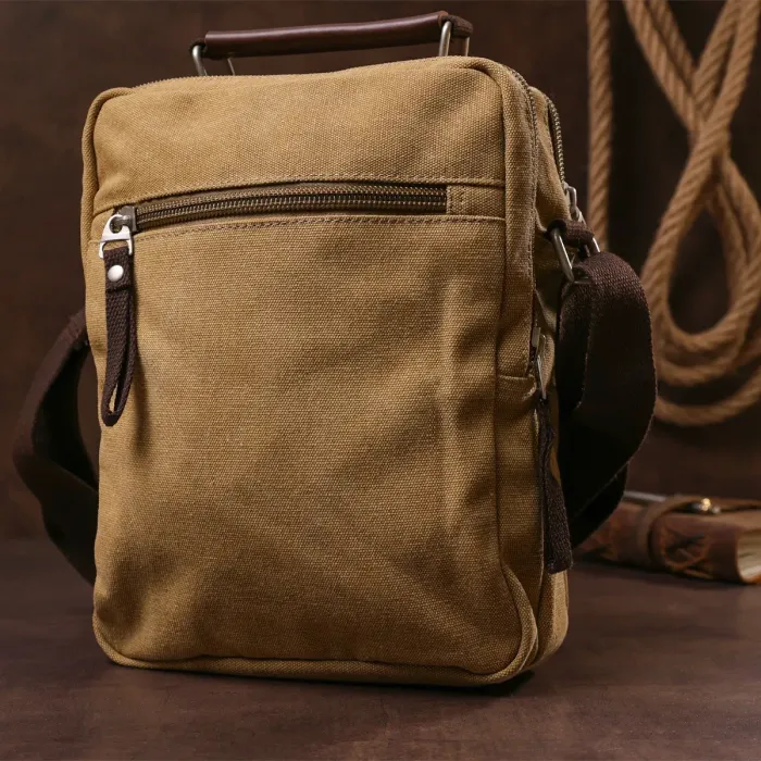 Сумка вертикальна текстильна Vintage 20154 хакі