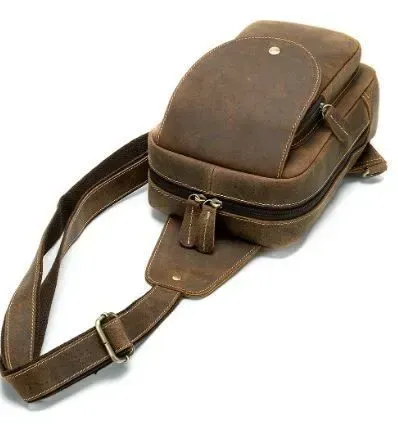 Сумка винтажная через плечо мужская Vintage 14855 Коричневая