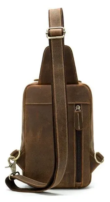 Сумка винтажная через плечо мужская Vintage 14855 Коричневая