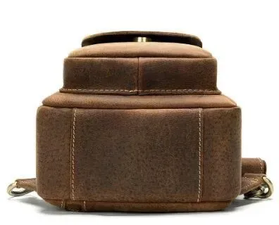 Сумка винтажная через плечо мужская Vintage 14855 Коричневая