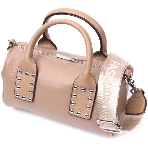 Сумка жіноча з металевими акцентами на ручках з натуральної шкіри Vintage 22368