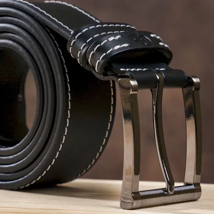 Сверхпрочный мужской ремень GRANDE PELLE 00777 Черный