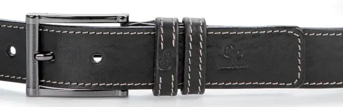 Сверхпрочный мужской ремень GRANDE PELLE 00777 Черный