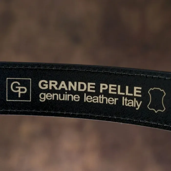 Сверхпрочный мужской ремень GRANDE PELLE 00777 Черный