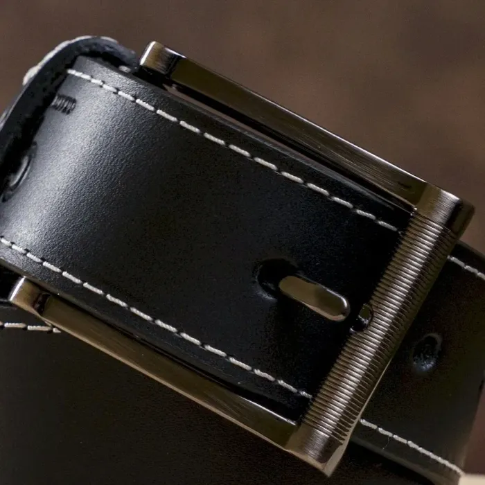 Сверхпрочный мужской ремень GRANDE PELLE 00777 Черный