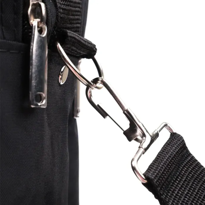 Текстильна чоловіча сумка з надійною пластиковою ручкою FABRA 22587 Чорний