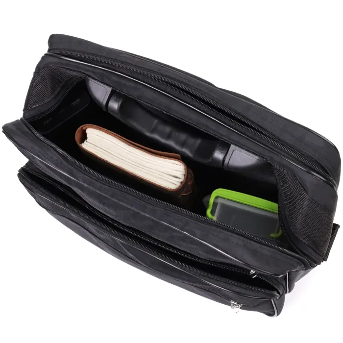 Текстильна чоловіча сумка з надійною пластиковою ручкою FABRA 22587 Чорний