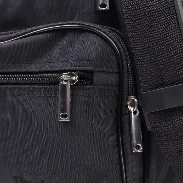 Текстильна чоловіча сумка з надійною пластиковою ручкою FABRA 22587 Чорний