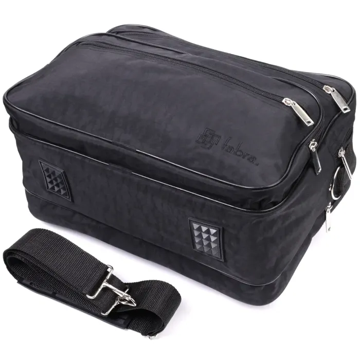 Текстильна чоловіча сумка з надійною пластиковою ручкою FABRA 22587 Чорний