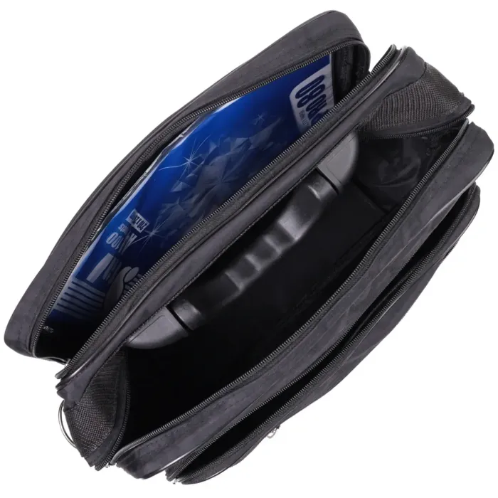 Текстильна чоловіча сумка з надійною пластиковою ручкою FABRA 22587 Чорний