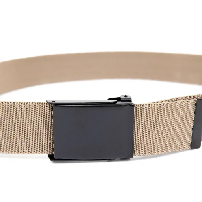 Текстильний ремінь із чорною пряжкою Vintage 20533 Хакі