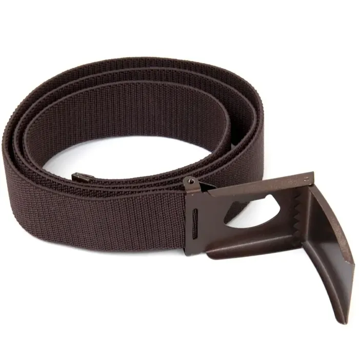 Текстильний ремінь із коричневою пряжкою Vintage 20531 Коричневий