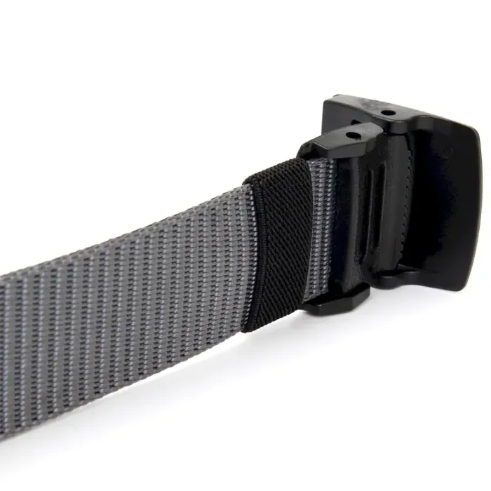 Текстильный ремень с матовой пряжкой Vintage 20535 Серый