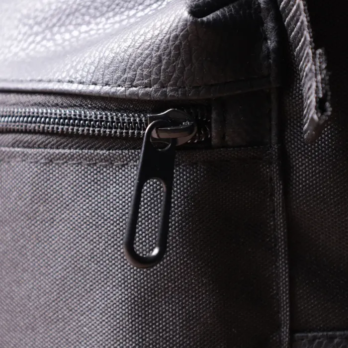 Текстильний рюкзак для ноутбука із вставками еко-шкіри FABRA 22582 Чорний