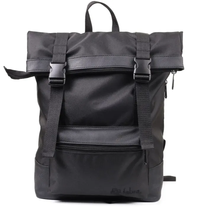 Текстильний рюкзак для ноутбука із вставками еко-шкіри FABRA 22582 Чорний