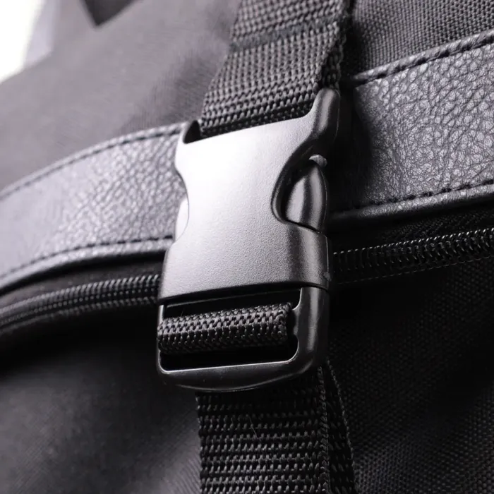 Текстильний рюкзак для ноутбука із вставками еко-шкіри FABRA 22582 Чорний