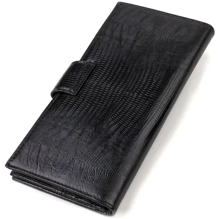 Тонкий гаманець для чоловіків з натуральної шкіри з тисненням CANPELLINI 21913 Чорний