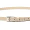 Тонкий шкіряний ремінь для жінок GRANDE PELLE 11447 Бежевий