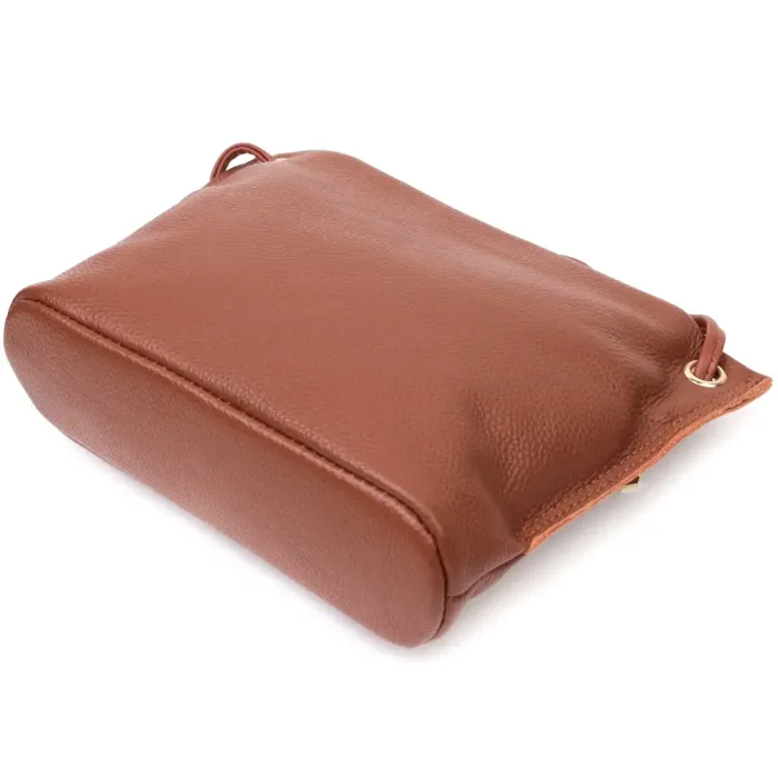 Трапецієподібна сумка для жінок на плече з натуральної шкіри Vintage 22397