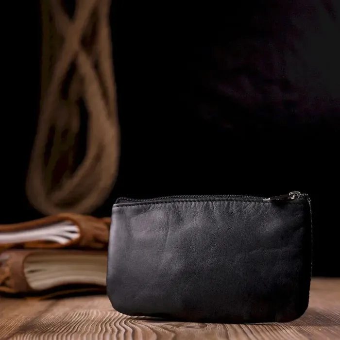 Зручна ключниця із натуральної шкіри KARYA 21211 Чорний