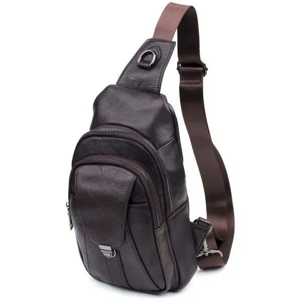 Зручна чоловіча сумка через плече з натуральної шкіри Vintage 21306